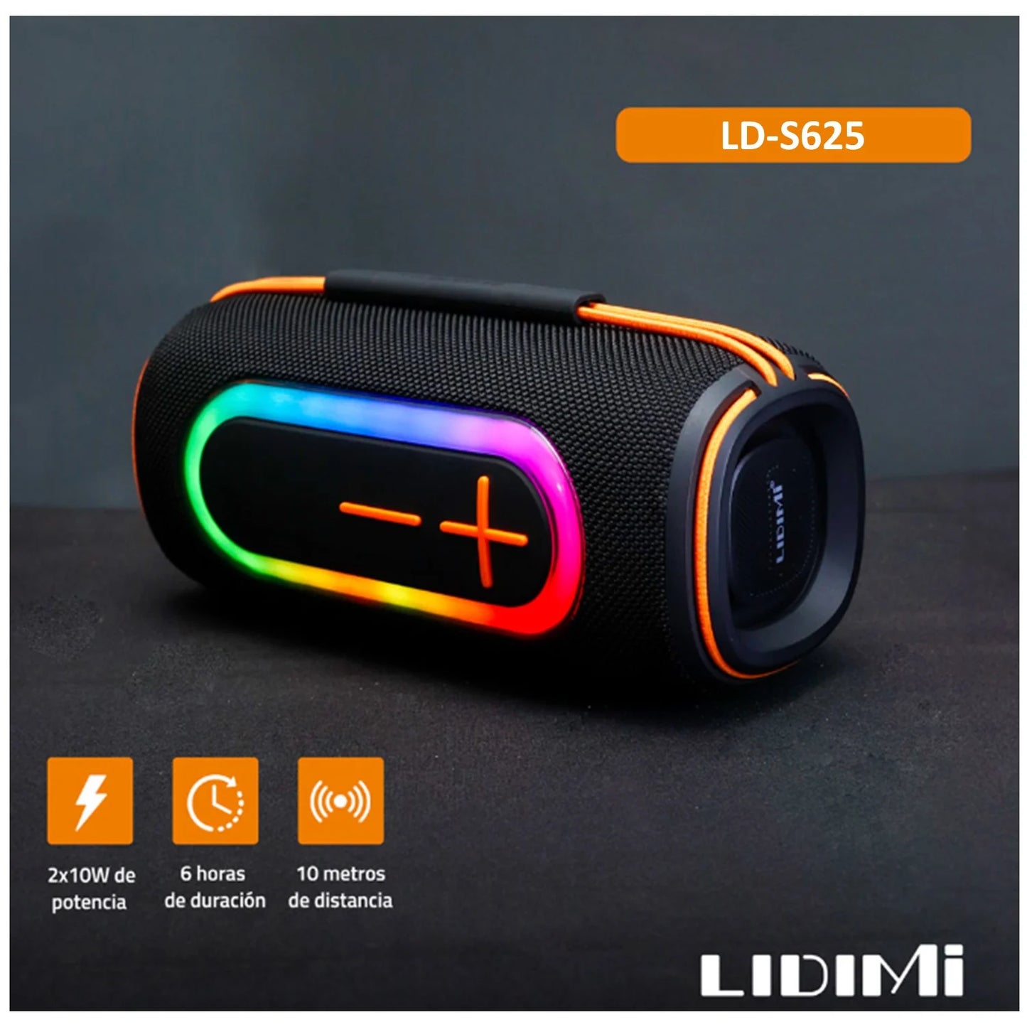 LD-S625 LIDIMI ORIGINAL PARLANTE PORTÁTIL CON BLUETOOTH RESISTENTE AL AGUA