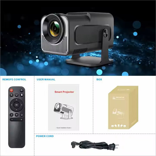 Proyector HY320 Black WiFi 4K  LED mini portátil