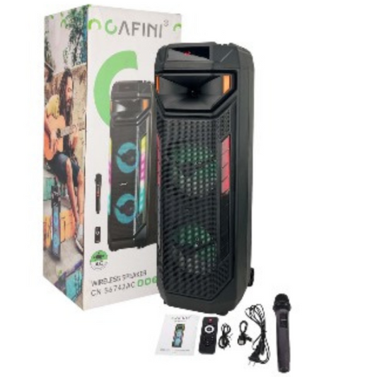 PARLANTE TORRE CAFINI CN-S6742AC INALAMBRICO CON RUEDAS Y MICROFONO INCLUIDO